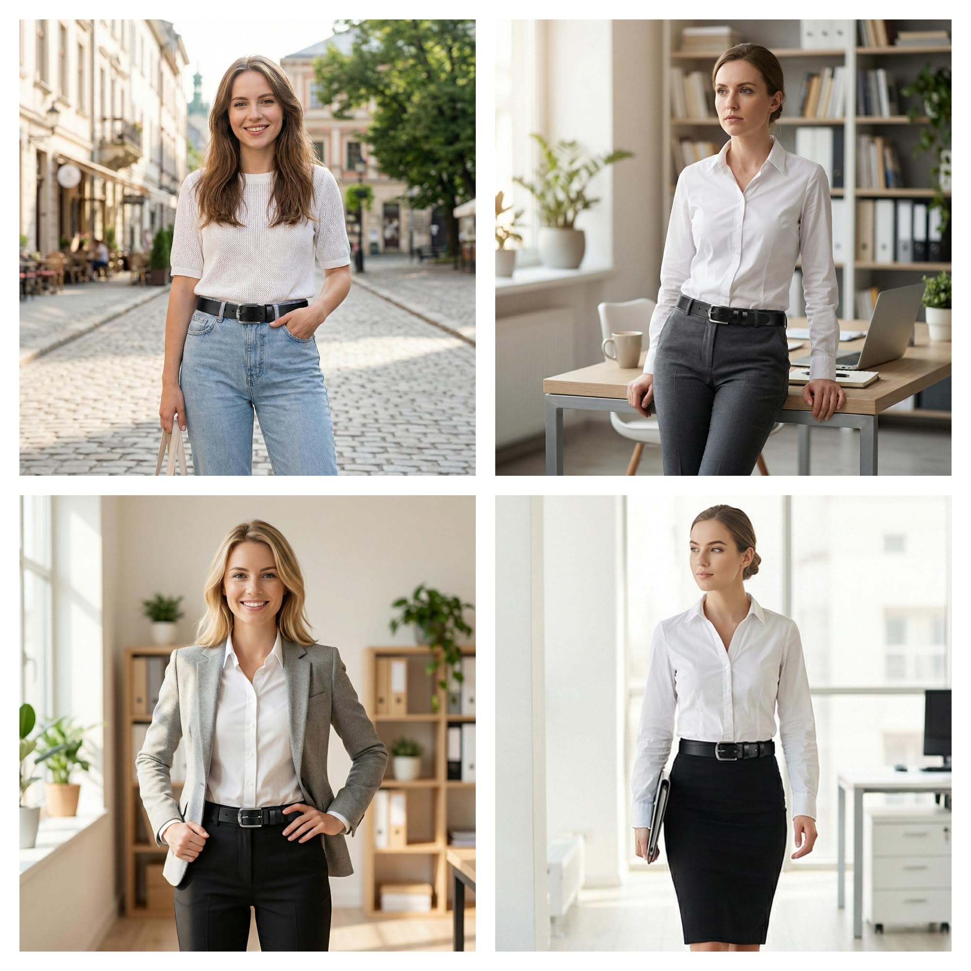 Ceintures Femme Cuir Grande Taille Ceintures Femme 110CM-180CM Ceinture 3,5CM pour Jeans Pantalons Robes avec Boîte Cadeau.