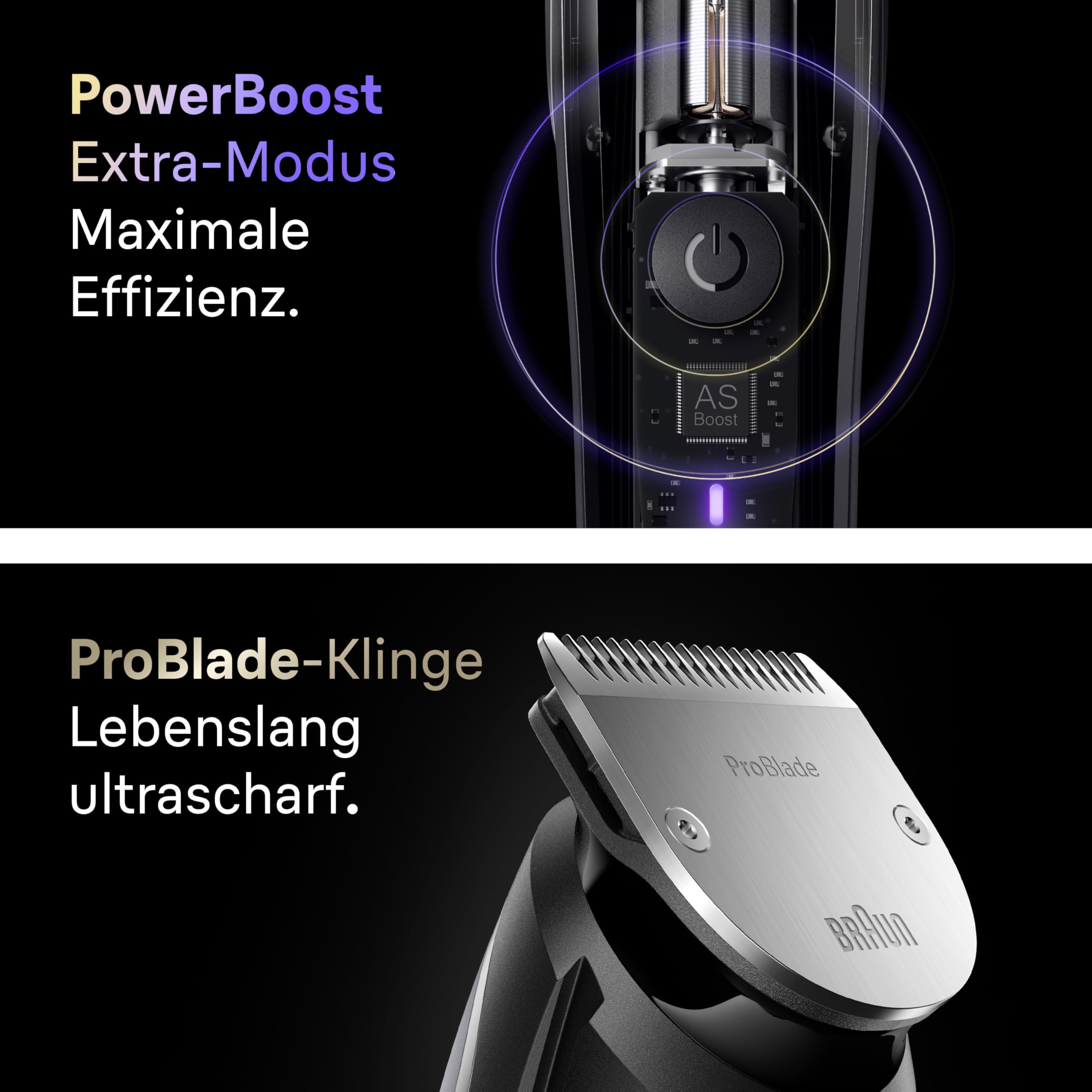 Braun Barttrimmer Series 9, Kabelloser Bartschneider Herren, BT9545, Chrom - Bart Rasierer mit 52 Längen, Trimmer mit 180 Min. Akku, Wasserdicht, Inkl. 10 Barber-Tools, Lebenslang Ultrascharfe Klinge