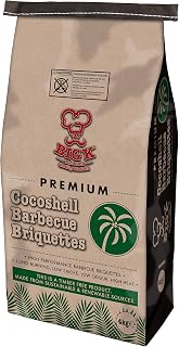 Big K Premium Coconut Shell Briquettes, 4kg Bag BBQ Briquettes Manufactured From 100% Coconut Shell