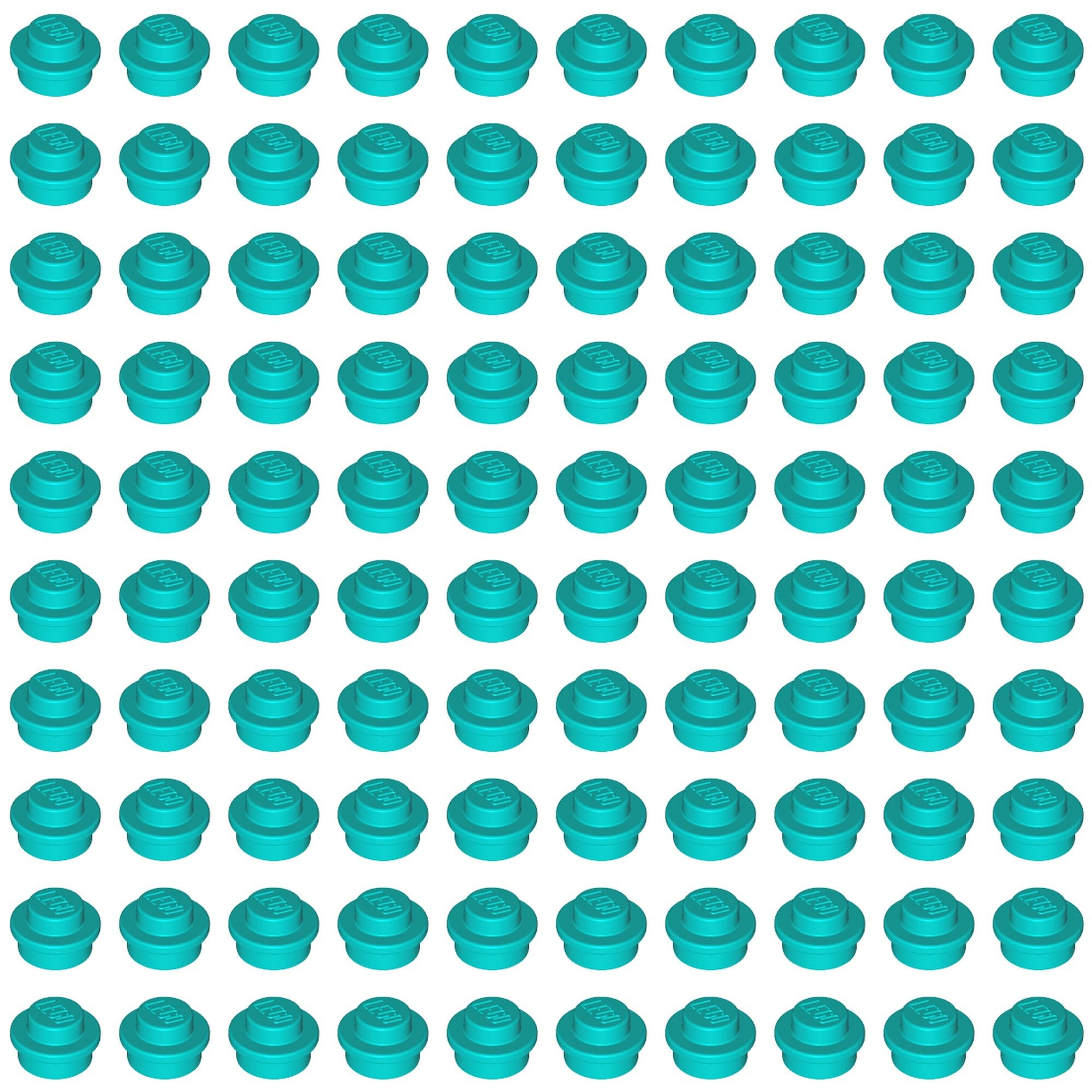LEGO Plate, Round 1 x 1, Part 4073 (Dark Turquoise, 10, Bricks) — image 1