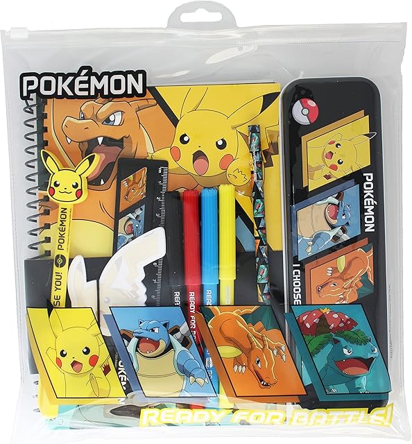 Blueprint Collections Pokemon Large Stationery Set | New Classic Design | School Set | Colouring Set | Bumper Stationary Set