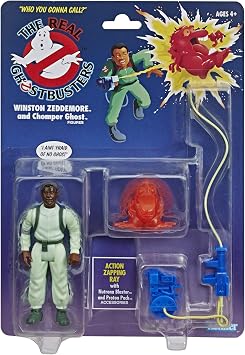 Ghostbusters Kenner Classics Winston Zeddemore and Chomper Ghost Retro Action Figure Toy with Accessories Great Gift for Collectors and Fans