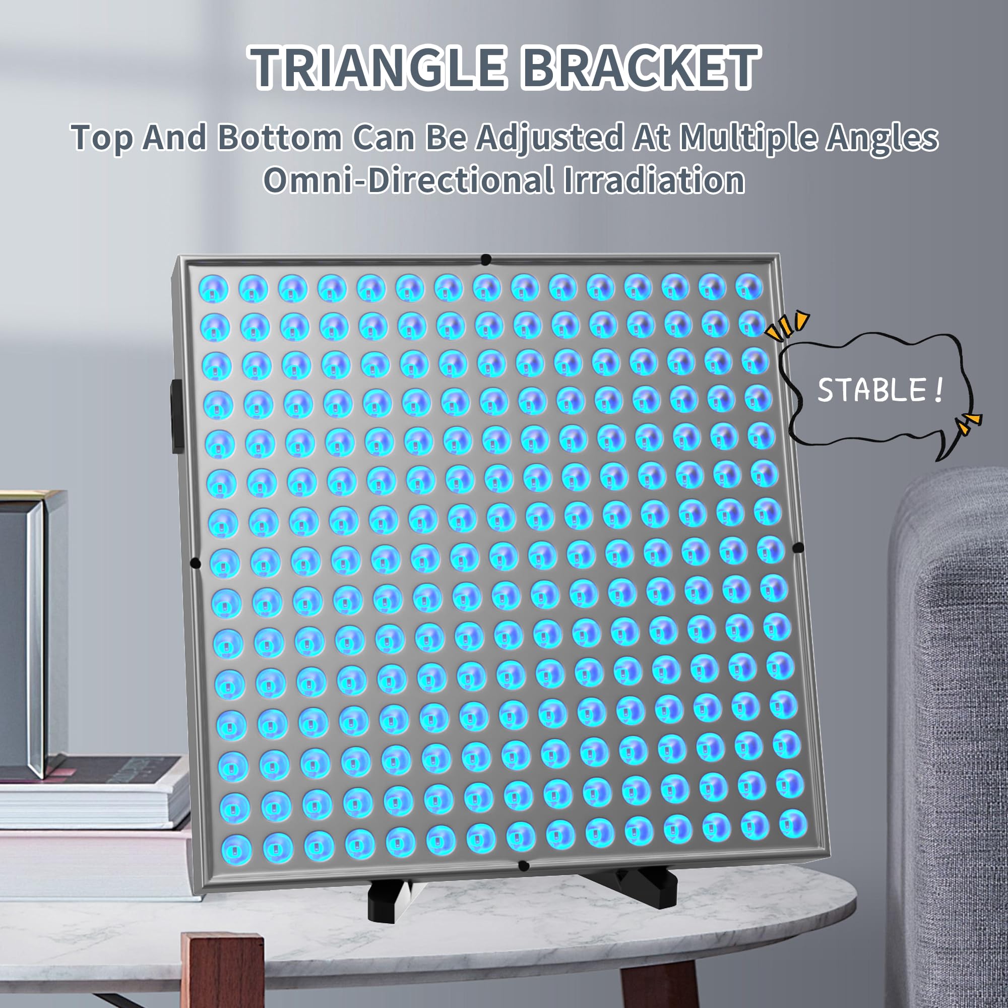 Bräunungslampe für Zuhause,225PCS 460NM Solarium Für Zuhause,Gesichtssolarium Faltbares Seinstellbares Ständer Und Aufhängbare Haken,Gesichtsbräuner Solarium Für Zuhause Für Körper&Gesicht