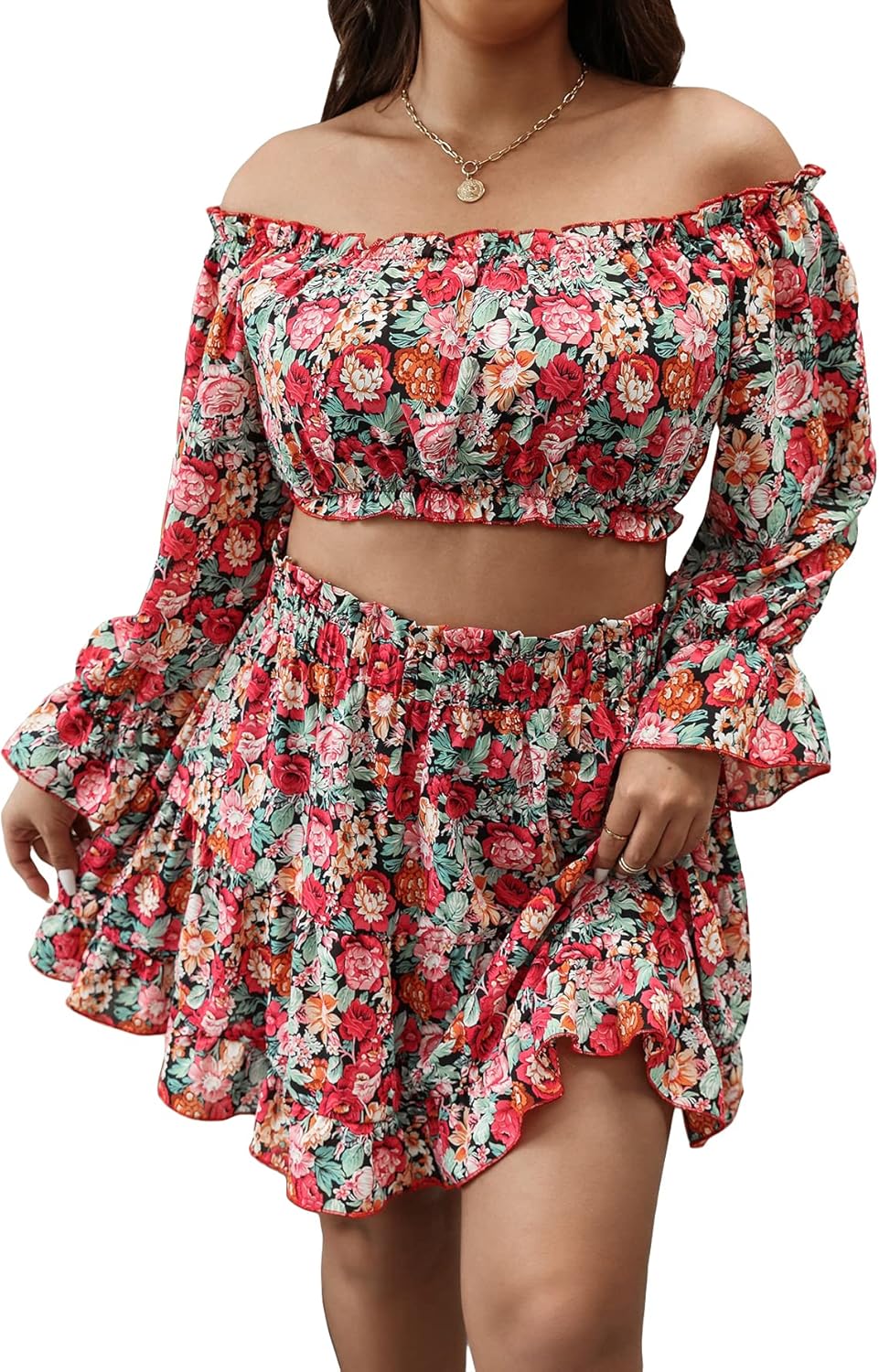 SOLY HUX Womens Piece Outfits Plus Size Floral Jamaica Ubuy