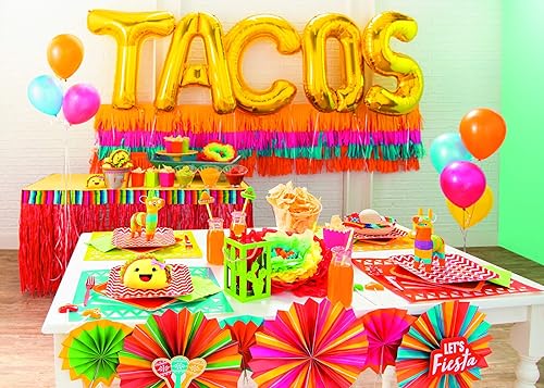 Miniatura 2 de Fun Express Globos de Mylar para fiesta "TACOS" para Cinco de Mayo (5 piezas) decoración de fiestas, globos de mylar, suministros para fiestas