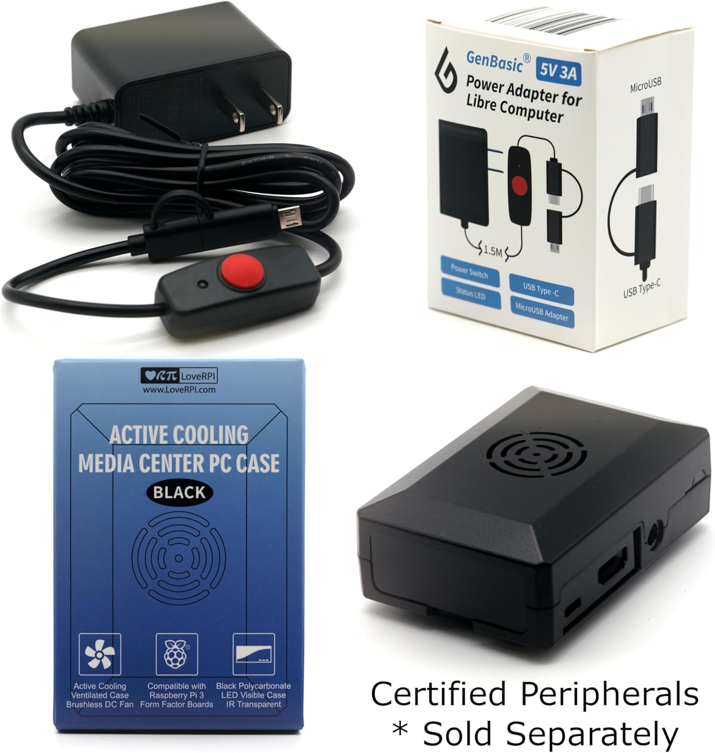 Libre Computer Le Potato Mini Single Board Computer with USB WiFi 4 and Heatsink (2GB WiFi 4, Libre Blue)