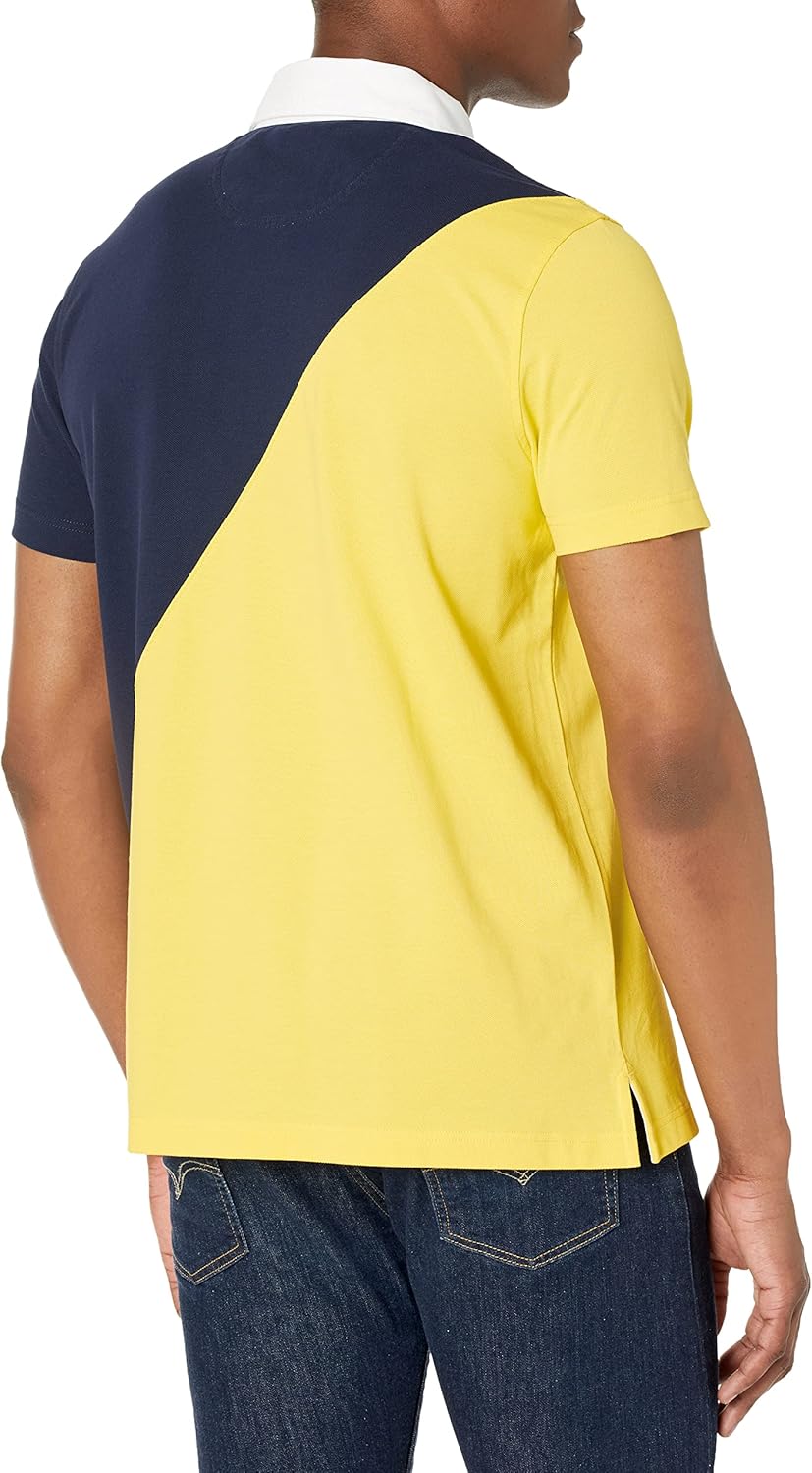 Brooks Brothers Mens Supima Cotton Pique Stretch Short Sleeve Color Block Polo Shirt - Image 2