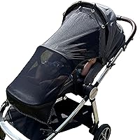 Vista 9 de Parasol para carriolas y asientos de coche, parasol universal ajustable, FPS 30, transparente, tu bebé verá el mundo y estará protegido, de IntiMom