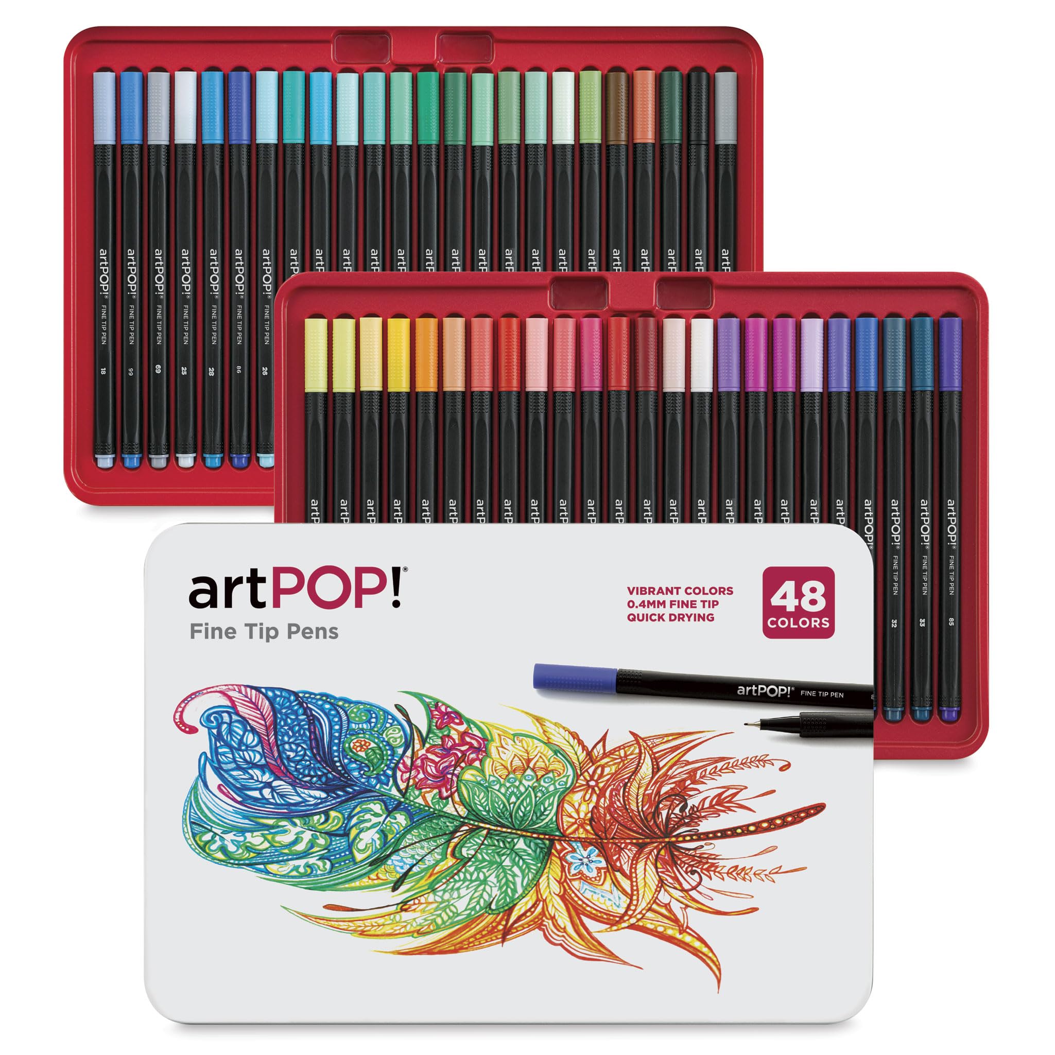 ArtPOP! Fineliner Stifte Set – 24 Farben, 0,4 Mm Feinmine, Wasserbasierte Tinte, Schnell Trocknend, Ergonomischer Dreikant-Griff