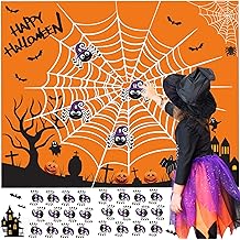 Halloween Games for Kids Halloween Party Games Halloween Pin The Tail Game Halloween Party Activities Pin The Tail On The Web Halloween Party Favors and Supplies