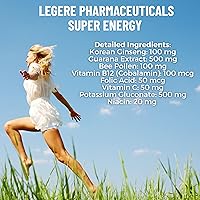 Vista 4 de Super Energy - Guaraná, ginseng coreano natural - 60 Tabletas