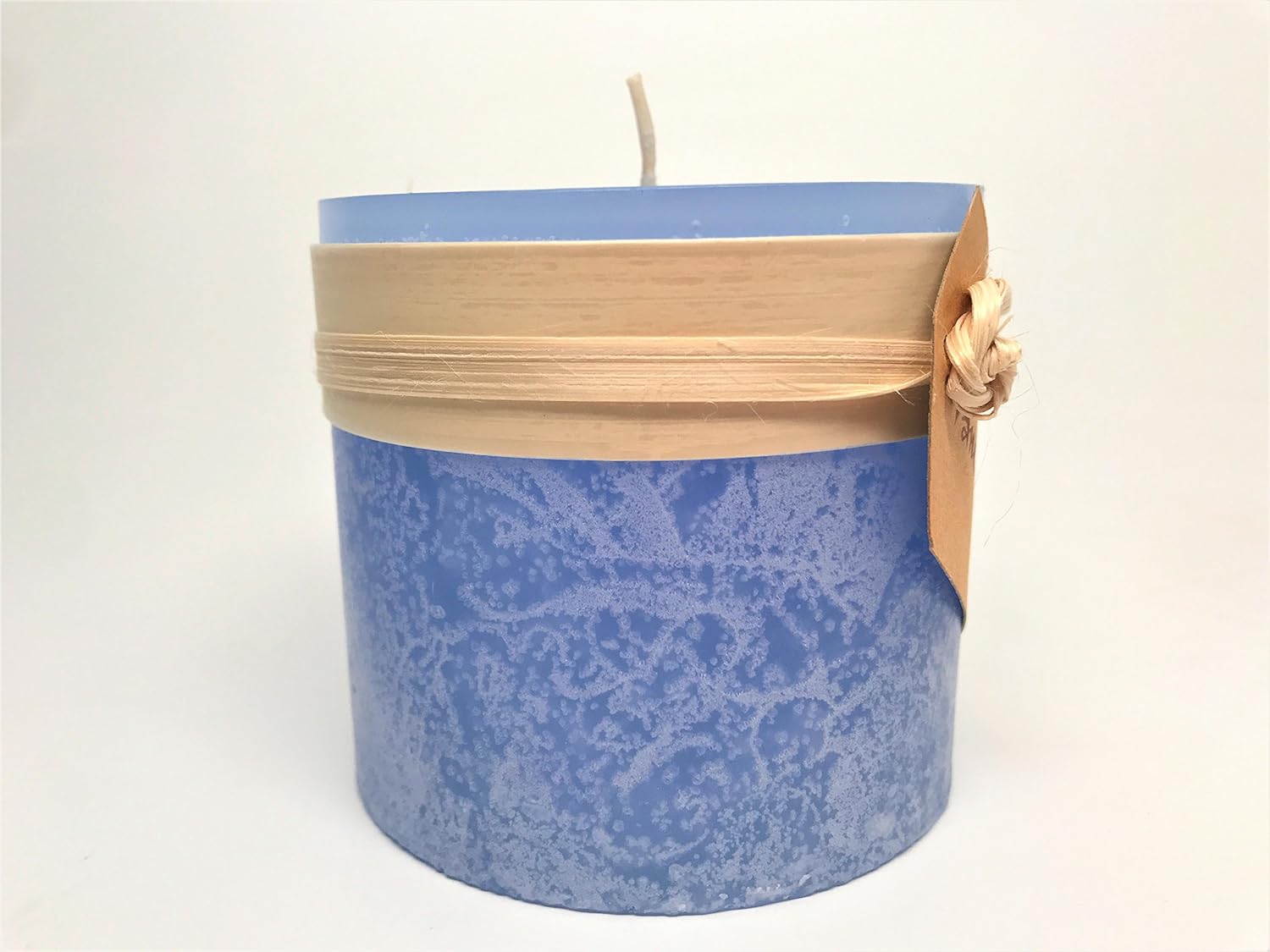 Vance Kitira Crystal Blue Timber Collection Pillar Candle (3.25x3) Home & Kitchen