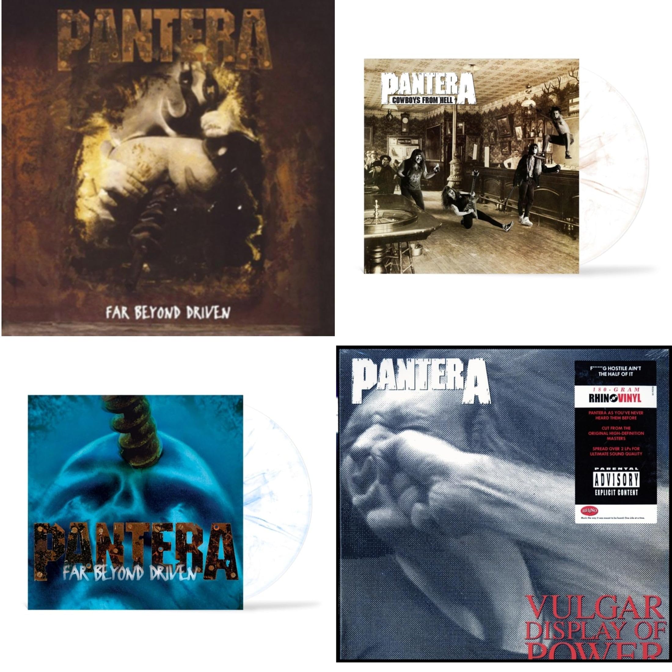 Far Beyond Driven & Cowboys From Hell Marbled Brown I Far Beyond Driven Marbled I Vulgar Display Of Power