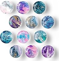 Vista 19 de 12 piezas de imanes de vidrio para nevera, calcomanía para nevera, imanes de nevera de flores de línea artística, decoración de imanes de nevera