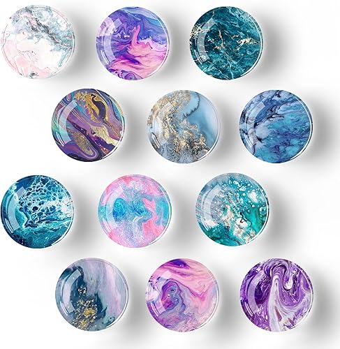 Miniatura 48 de 12 imanes de cristal para nevera, decoración de imanes de nevera de pájaro para manualidades, imanes de nevera fuertes para cocina, escuela