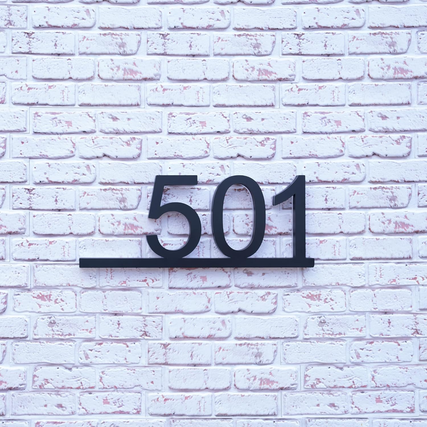 Selegna Solar Backlit House Numbers for Outdoor, LED Illuminated Address Sign, Modern Waterproof Stainless Steel & Acrylic, Weatherproof Lighted Home Numbers, Easy Install, Exterior Solar House Number Plaque (Backlit House Numbers with Underline)