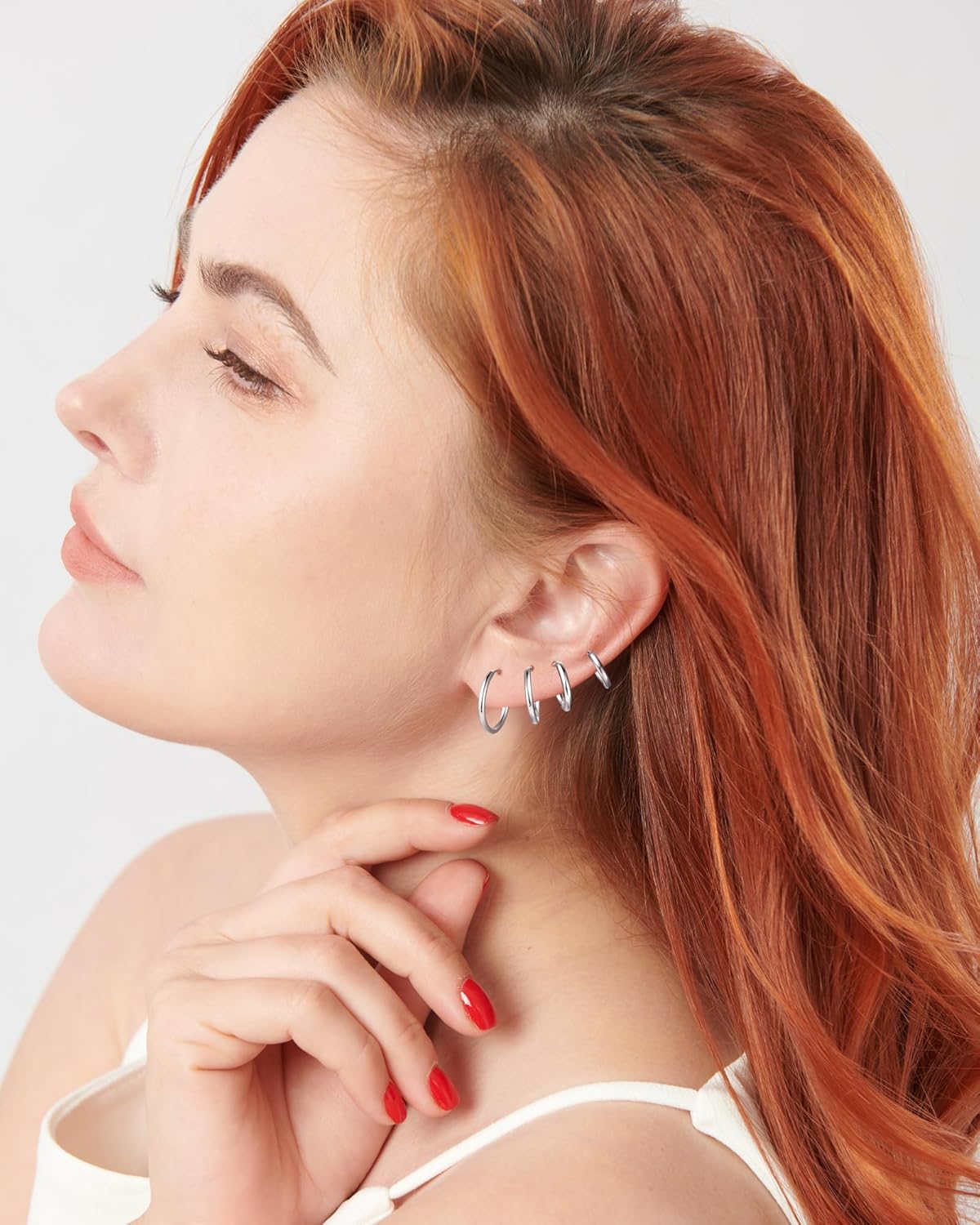 316L Surgical Stainless Steel Huggie Hoop Earrings 6mm 8mm 10mm 11mm 12mm 14mm Hypoallergenic Earrings Hoop Cartilage Helix Lobes Hinged Sleeper Earrings For Men Women - Image 6