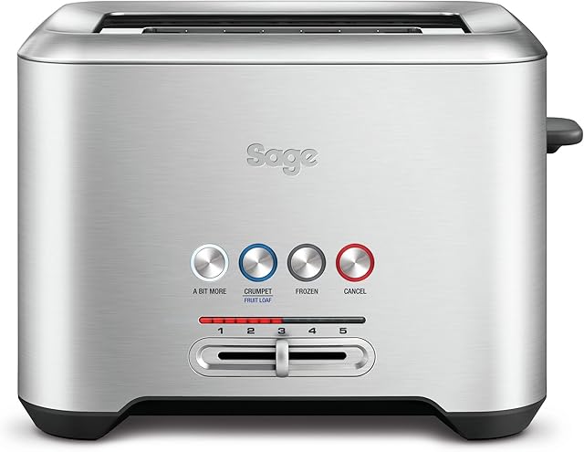 Sage STA720BSS2EEU1 toaster 2 slice(s) 1000 W Stainless steel
