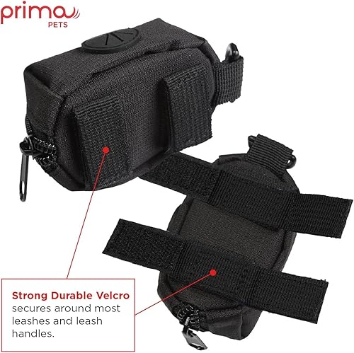 Miniatura 5 de Prima Pets Accesorio para correa para bolsas de excremento de perro, incluye 1 rollo de bolsas para excrementos, dispensador de bolsas de desechos,