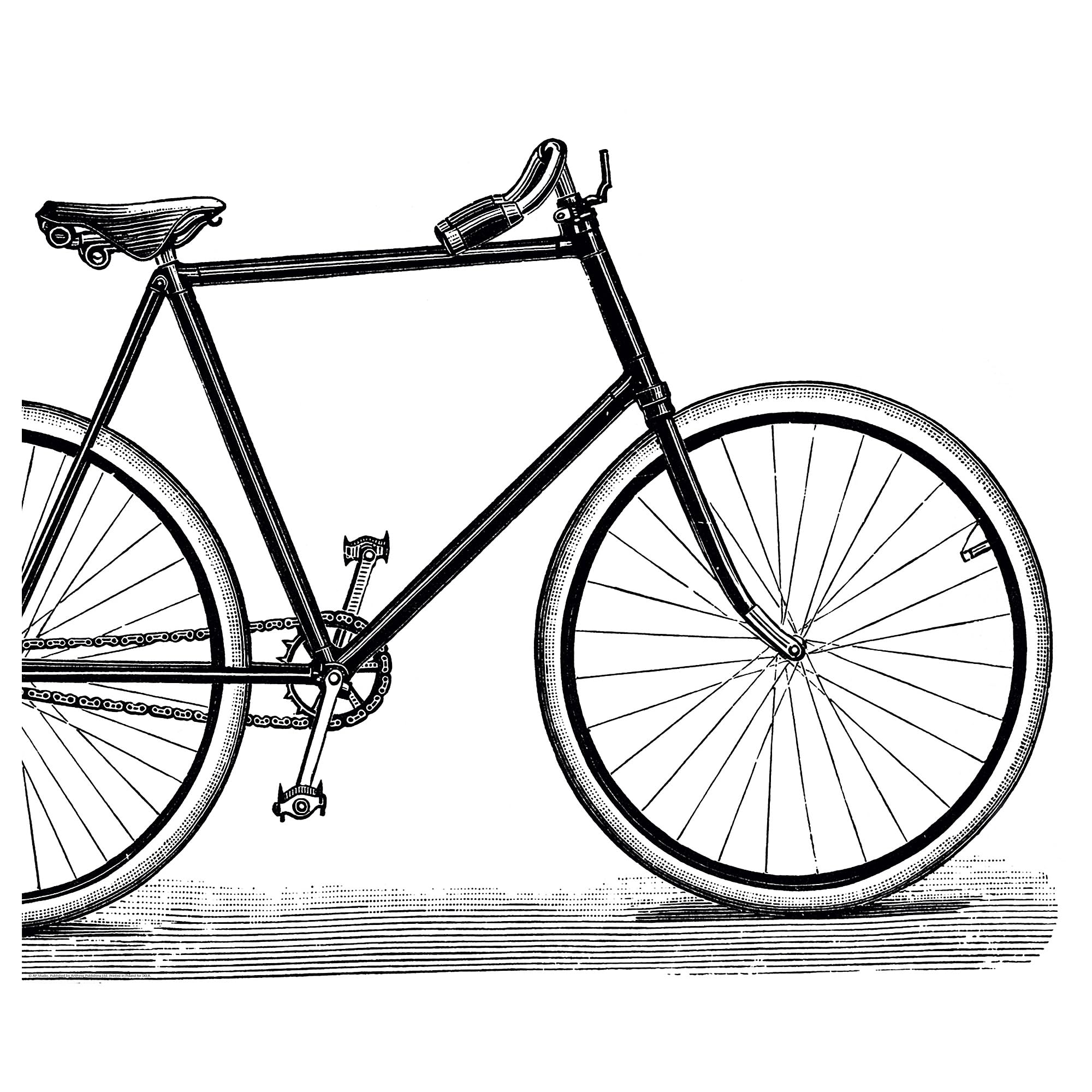 Poster vélo grand-père ProTuning BILD 50x50 cm idée cadeau cycliste