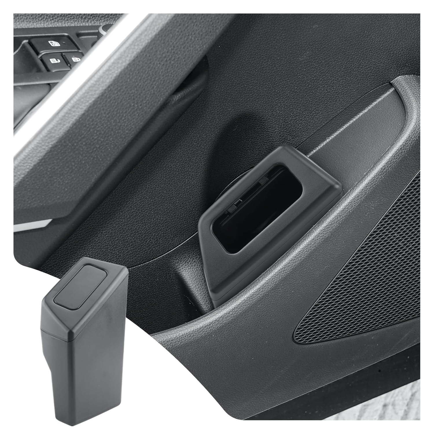 LUWU Car Trash Can Compatible with 2018-2022 2023 2024 2025 Tesla Model3 & ModelY Interior Accessories Car Trash with Lid Portable Mini Trash Dustbin Garbage Trash Bin Car Waste Bin Leak-Proof 2PCS