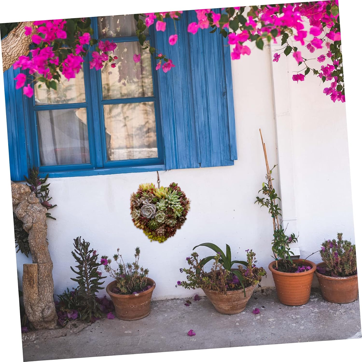 Yardwe Valentine's Day Special: Iron Flower Pot for Succulents Cacti Small Plants Home and Garden Decor