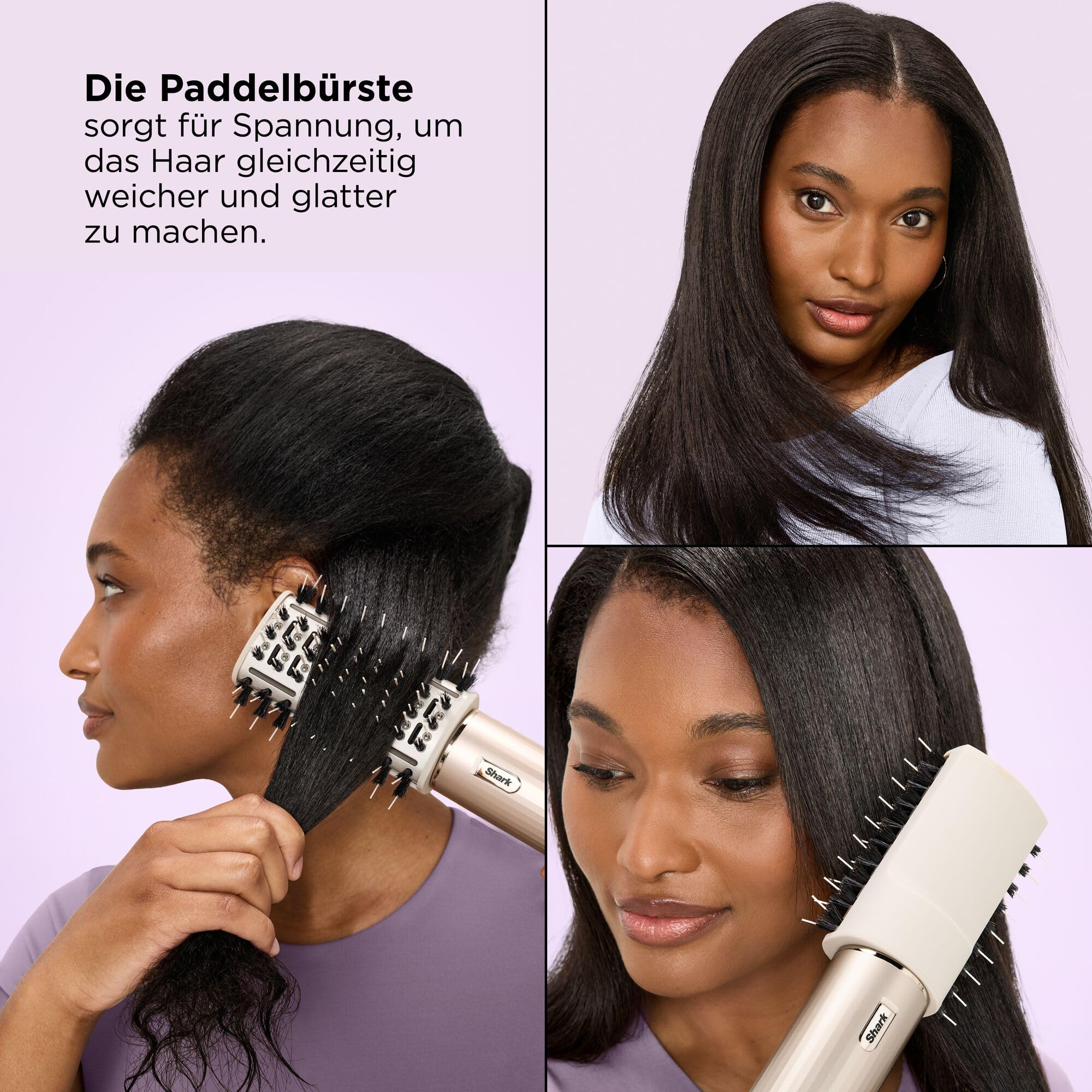 Shark FlexStyle 5-in-1 Luftstyler & Haartrockner 1400W Auto-Wrap-Lockenaufsatz Champagner HD446SLEU