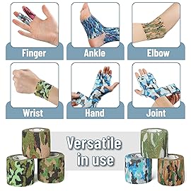 Mr. Pen- Self Adhesive Bandage Wrap Bulk, 12 Pack, Camo Style, 2 x 5 Yards, Adhesive Bandages, Cohesive Bandage, Medical Wrap, Elastic Bandage Wrap, Bandage Tape