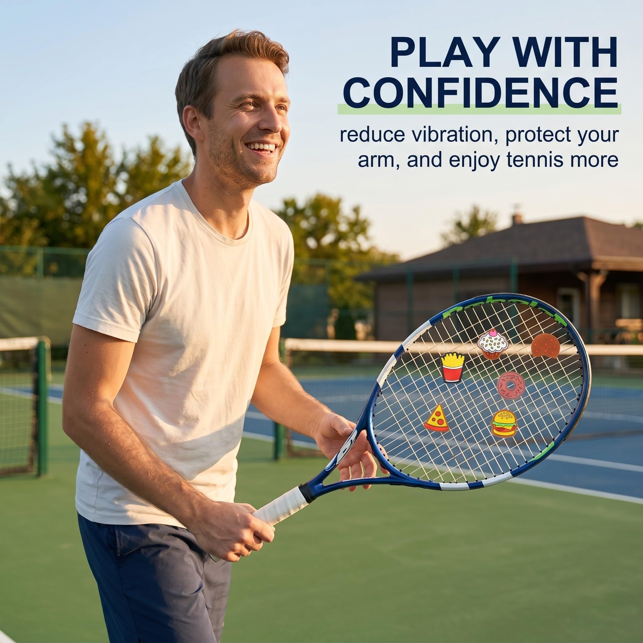 Smorzatori Antivibrazione Tennis in Silicone Set 6 Pezzi Assortiti