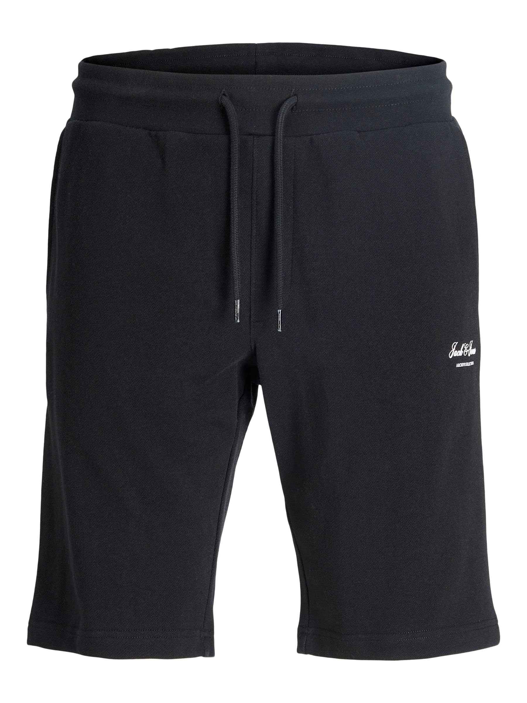 Jack & Jones Men's Black Sweat Shorts Regular Fit Sweat Shorts Xl, Xl