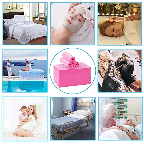 Miniatura 6 de 50 sábanas desechables de 31 x 71 pulgadas, sábanas de mesa de masaje, tela no tejida, cubierta de cama de spa, transpirable, para masajes, tatuajes