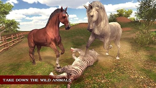 Simulador de família de cavalo selvagem - jogo de sobrevivência de animais selvagens de cavalo Virtu