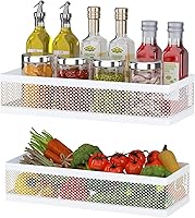 Vista 1 de PUSDON Hanging Storage Baskets Organizer Wall Mount, Metal Wire Storage Bin Rack for Kitchen Bathroom Shower Spice Shelf Home Decor Essentials
