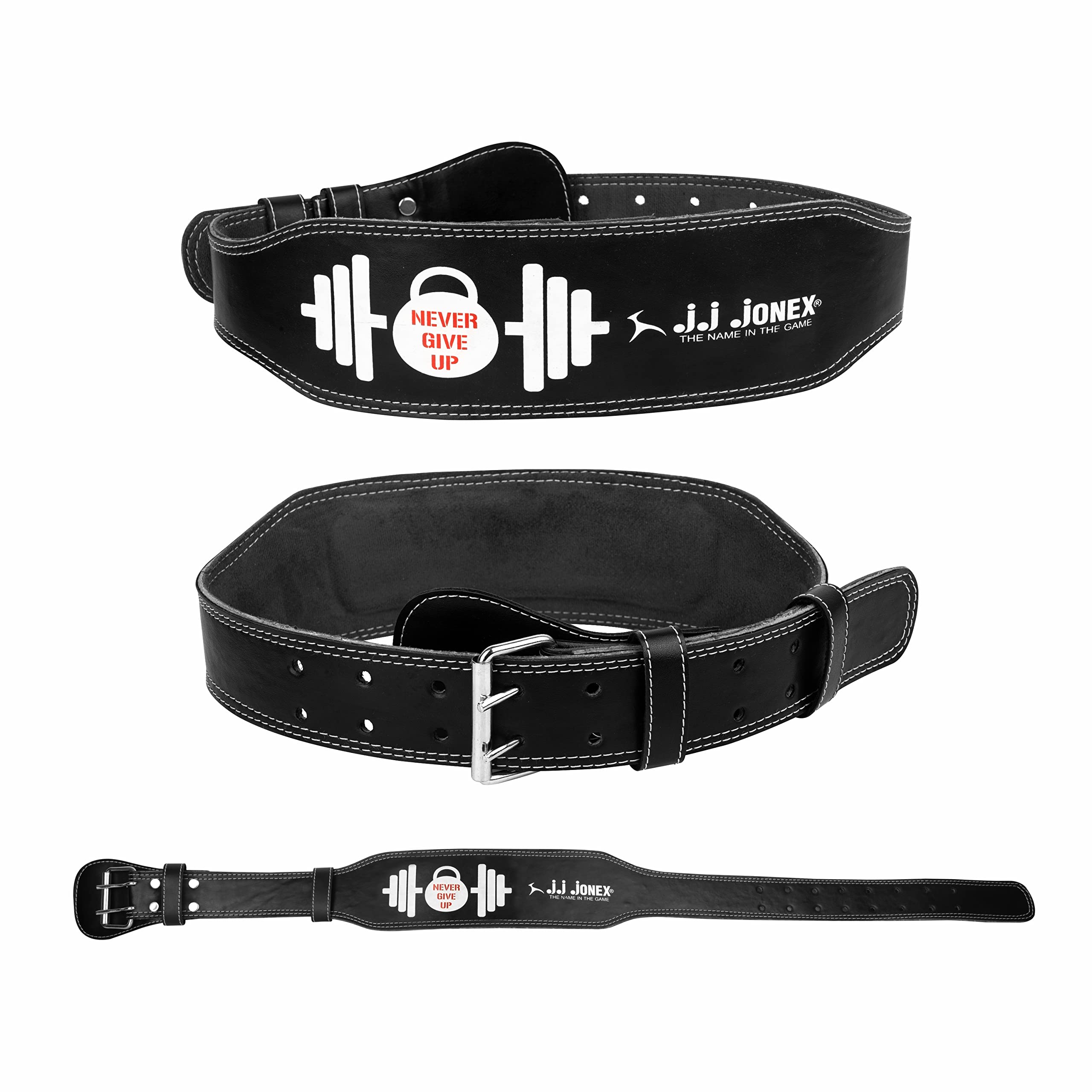 JJ JONEX Unisex Weightlifting Never Give Up Gym Belt for Fitness Workout | Stabilized Support |Lightweight Design (MYC),medium-image-31
