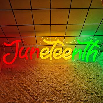 Juneteenth Neon Sign Dimmable Black History Month Neon Lights June 19 Light Up Sign African American Freedom Day Party Led Wall Decor Juneteenth Gifts
