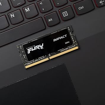 Kingston FURY Impact 64 GB (2 x 32 GB) 3200MHz DDR4 CL20 Laptop Memory Kit of 2 KF432S20IBK2/64, Black