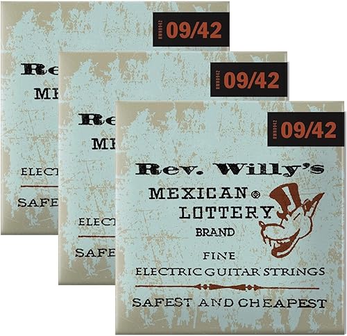 Miniatura 1 de Marca de Lotería mexicana del Reverendo Willy cuerdas de guitarra eléctrica 3Sets 0942