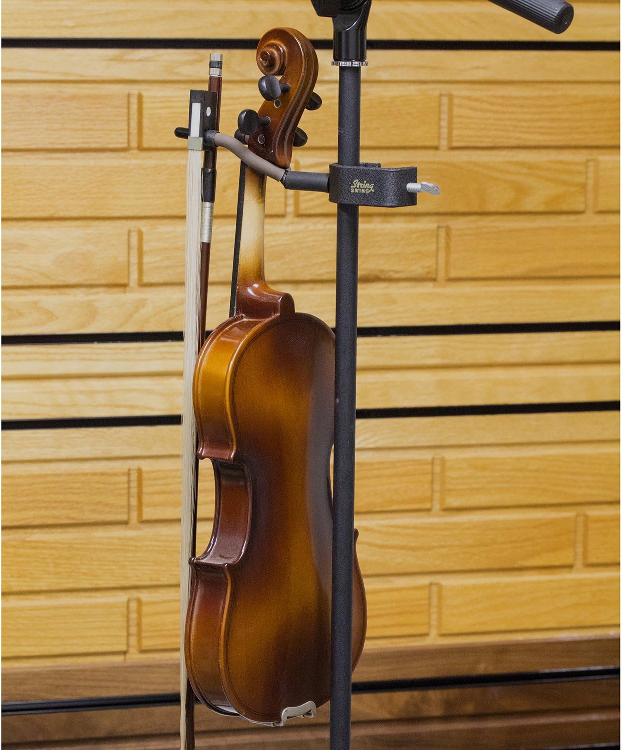 String Swing CC04VS Small Violin Holder Mic Stand Attachment For 1/8, 1/4, & 1/2 violins & 12" viola