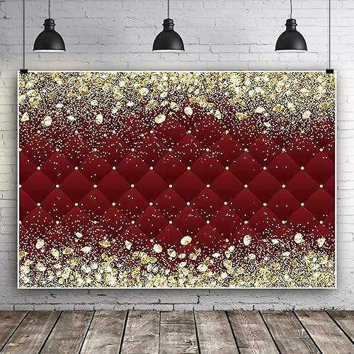 Miniatura 10 de Renaiss Pancarta de fondo de feliz cumpleaños de 7 x 5 pies, con diamantes reales, dorado y azul, fondo de fotografía para hombres y mujeres, 30,