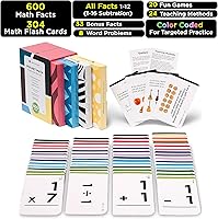 Vista 3 de Juego de Tarjetas Flash de Matemáticas Galardonado: 600 Datos para Suma, Resta, Multiplicación y División - 10 Divertidos Juegos de Aprendizaje
