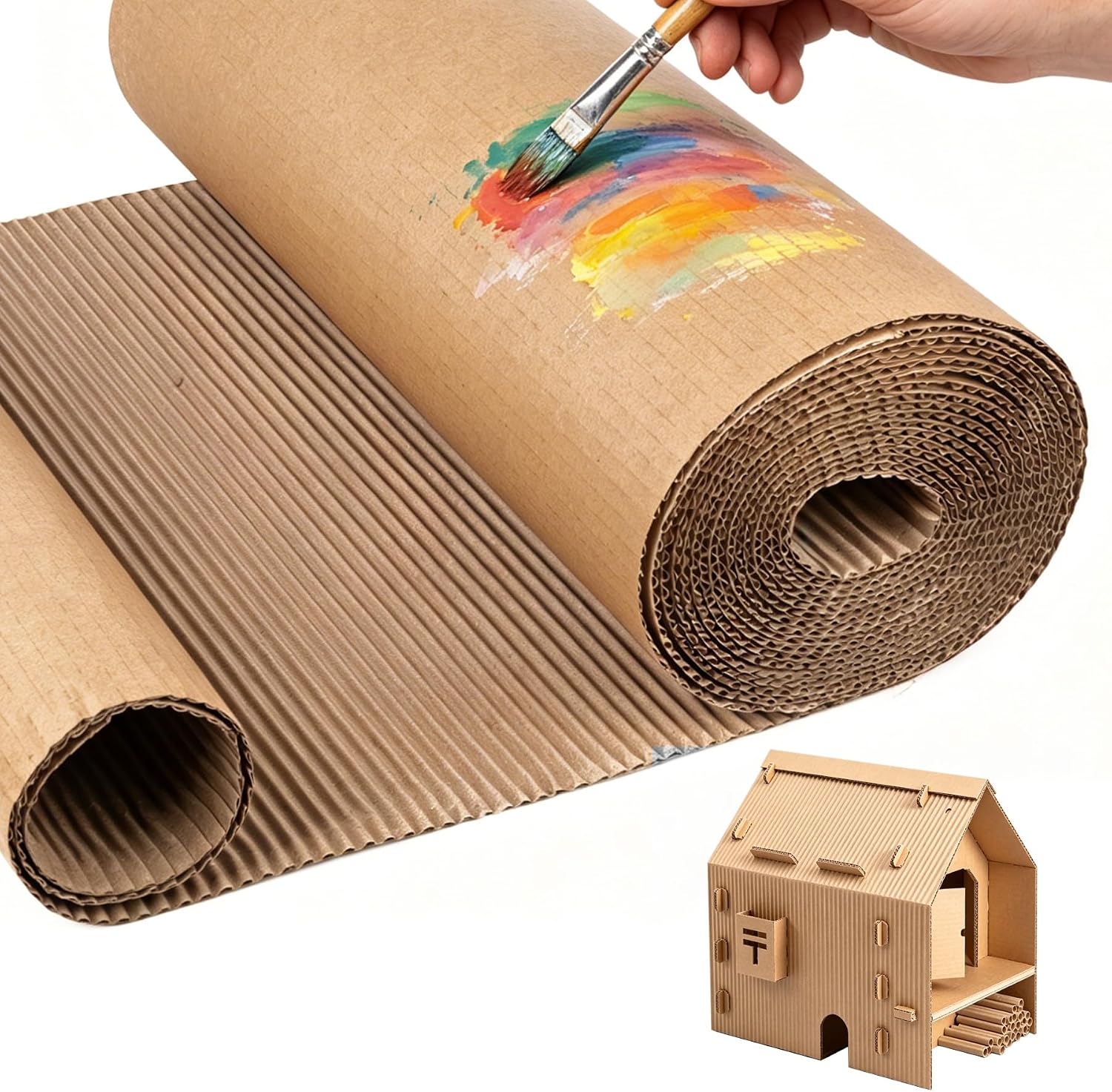 17 x 235 Inch Corrugated Cardboard Roll, Single B Flute