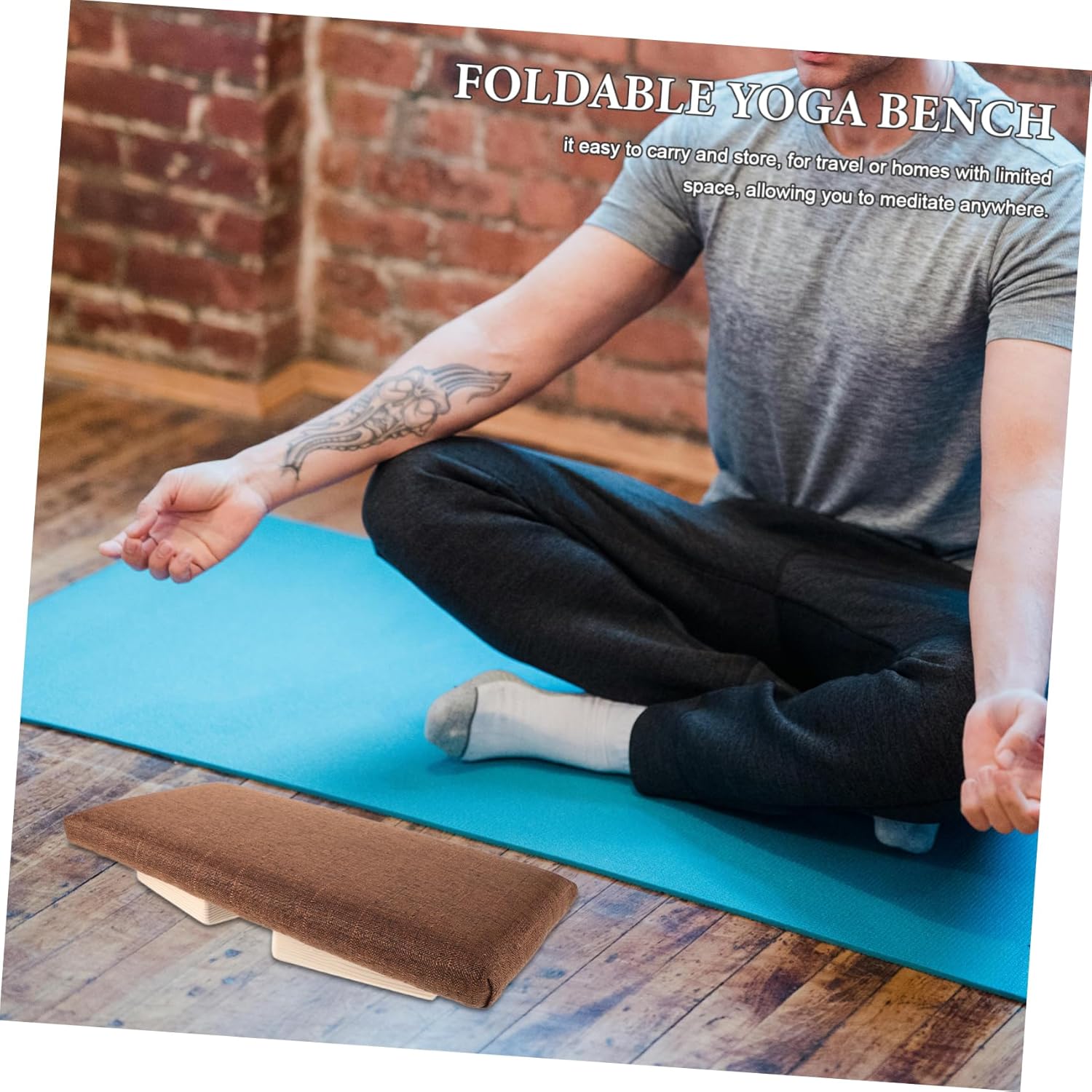 Ergonomic Kneeling Stool for Yoga Prayer and Meditation Solid Wood Construction Versatile Use for Home Office and Garden Decor