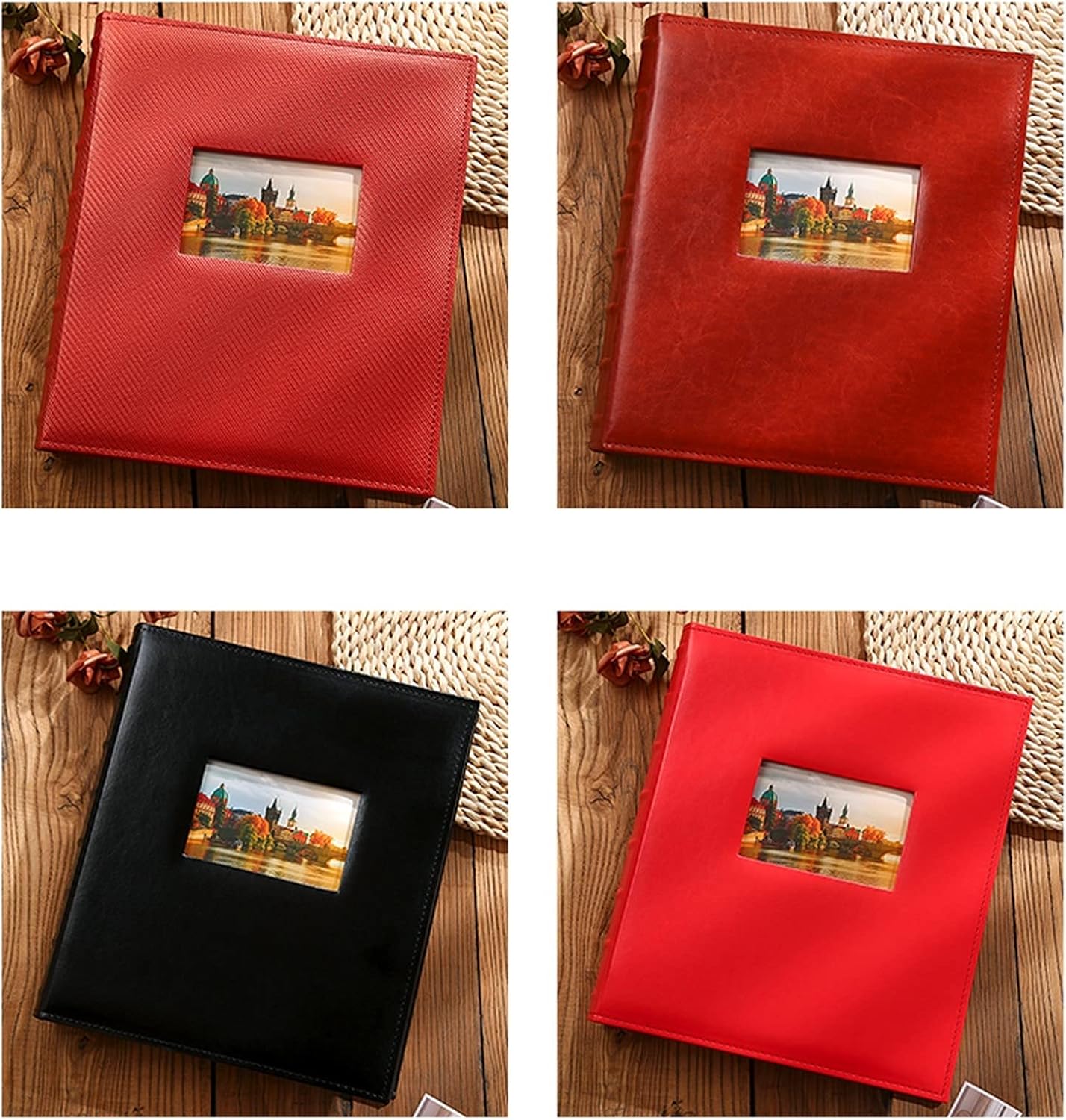 Photo Album 6 Inch 800 Sheets Large Capacity Leather Cover Family Photo Album Wedding Children's Picture Album Anniversary Photo Albums Large Capacity Cover Photo Album (Color (1)