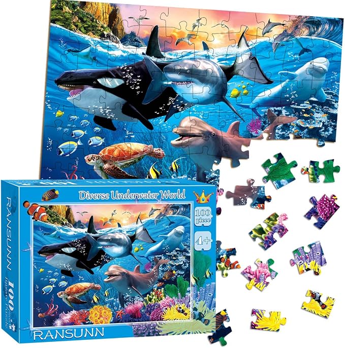 Rompecabezas Infantil Tema Océano 100 Piezas miniatura 5