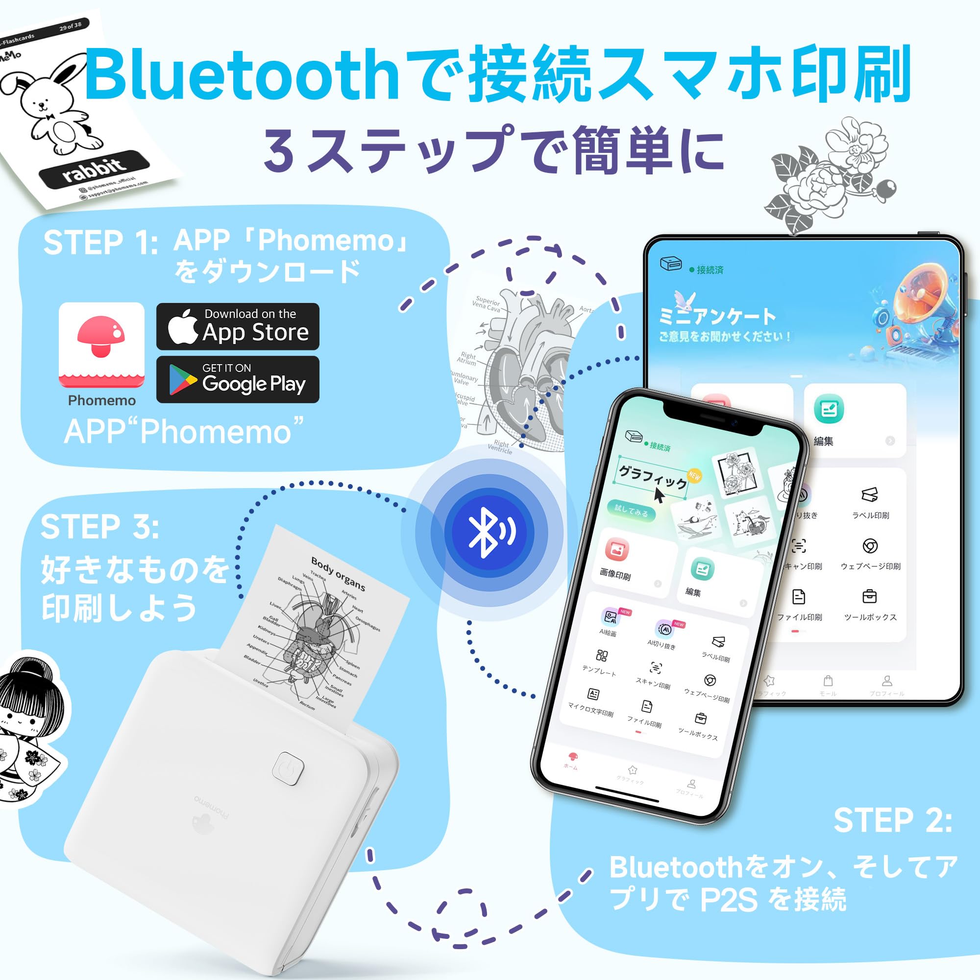 kurflo モバイルミニプリンター Amazon.co.jp: Kurflo ポータブルプリンター モバイルプリンター