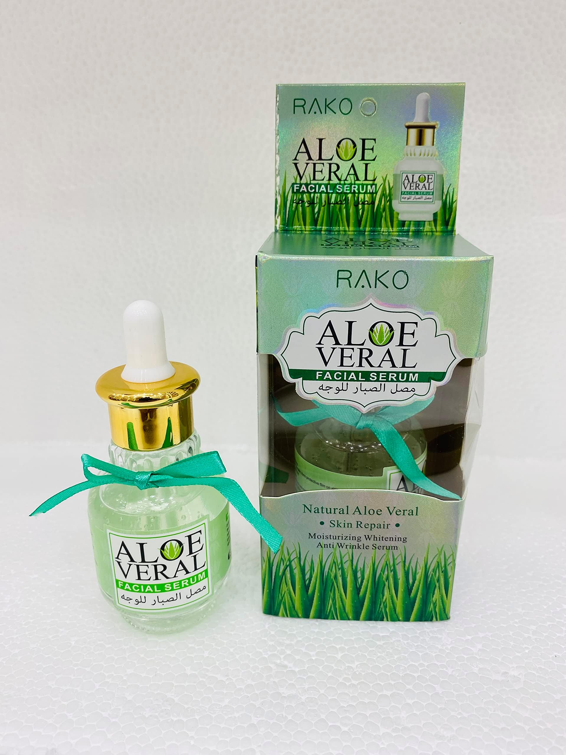 RAKO ALOE VERAL FACIAL SERUM Natural Aloe Vera,Skin Repair Moisturizing Whitening Anti Wrinkle Serum,40 ml