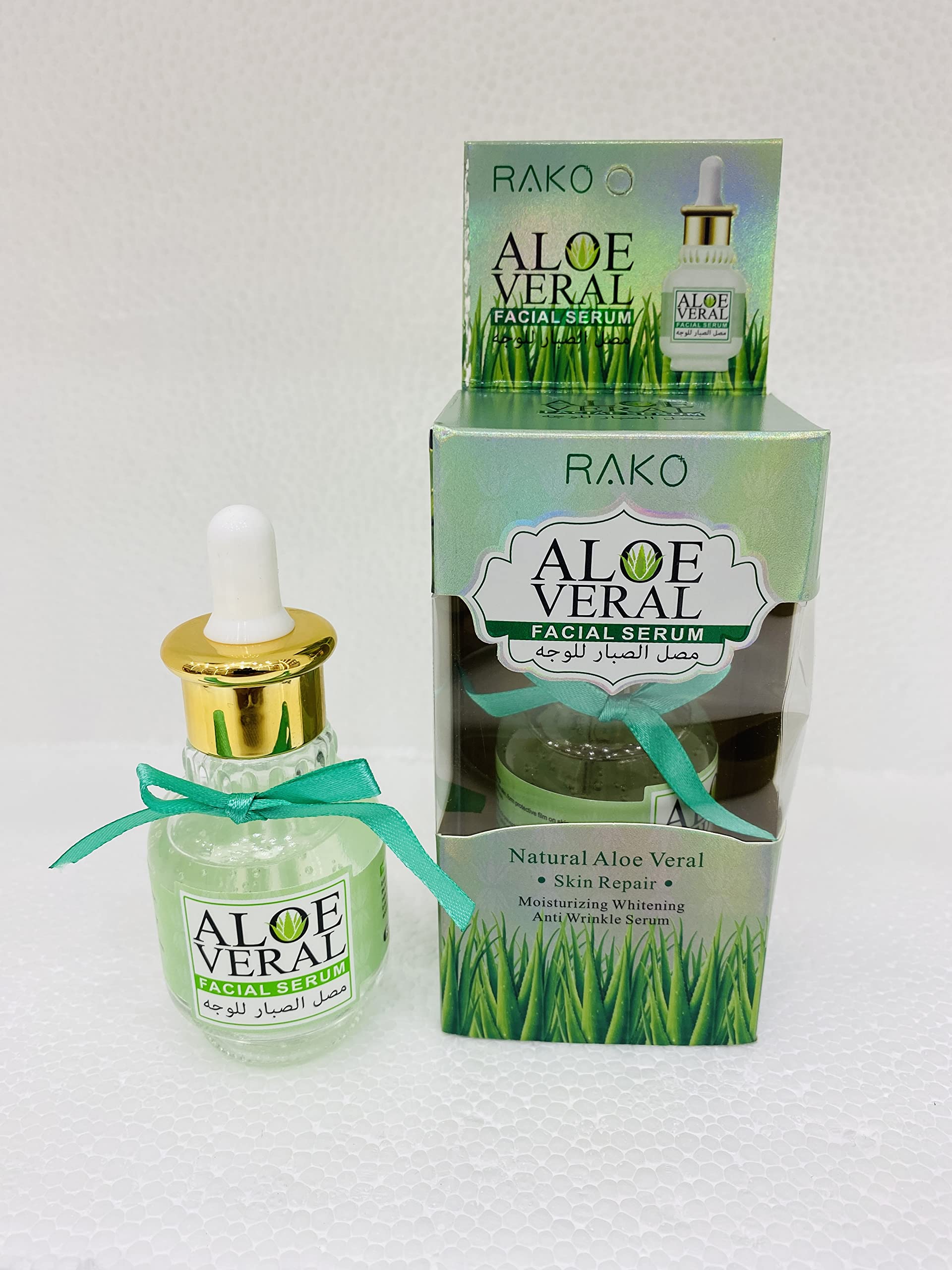 RAKO ALOE VERAL FACIAL SERUM Natural Aloe Vera,Skin Repair Moisturizing Whitening Anti Wrinkle Serum,40 ml