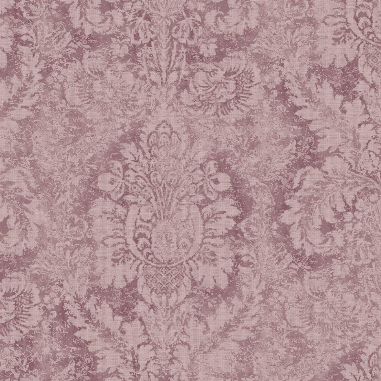 Norwall AF37712 Valentine Damask Pre-Pasted Wallpaper, Plum, Burgundy, Deep French Rose