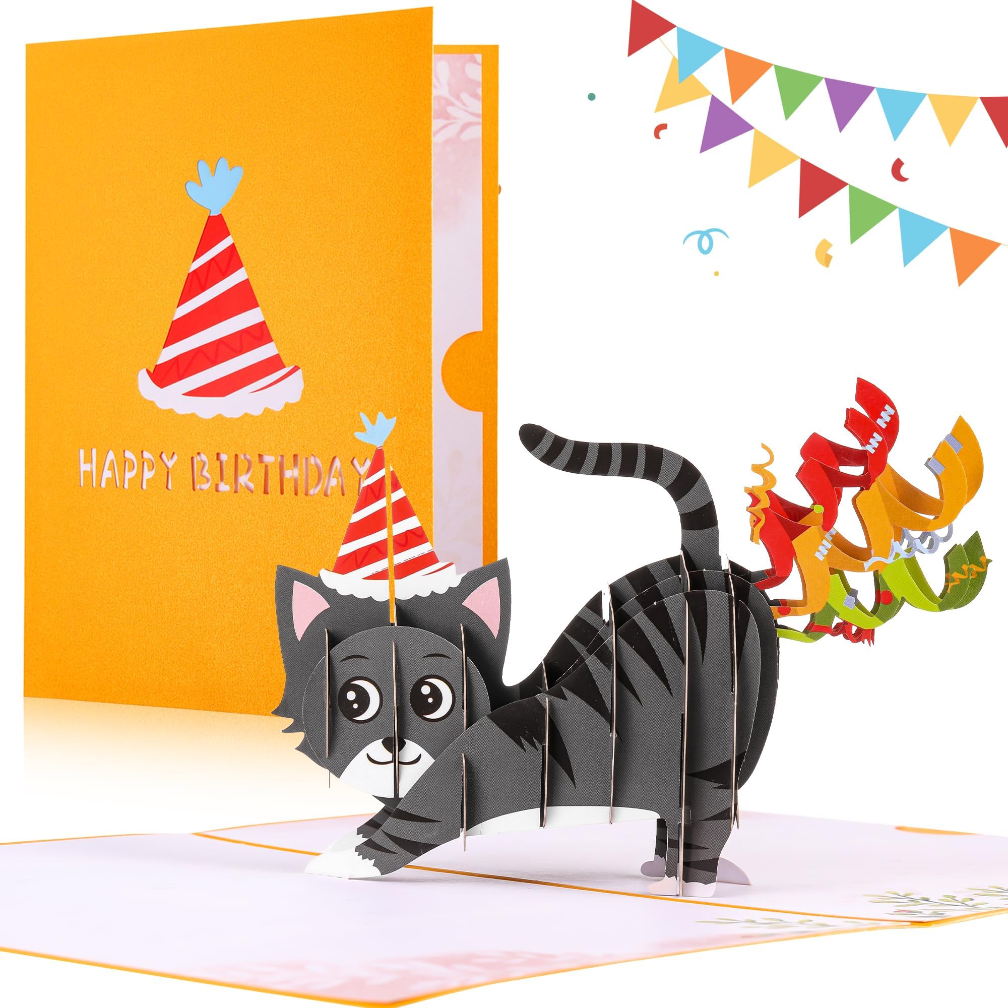 papercrush® Carte pop-up en forme de serre - Carte d'anniversaire 3D avec motif de jardin