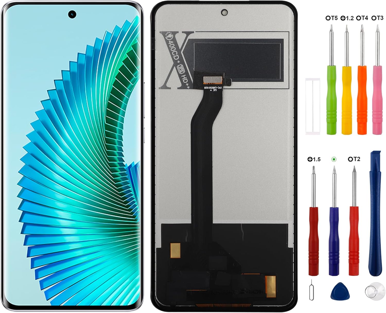 Digital Display Replacement Compatible with Honor Magic 6 Lite 5G (Black without Frame) LCD Display Touch Screen Digitizer Assembly with Repair Tool